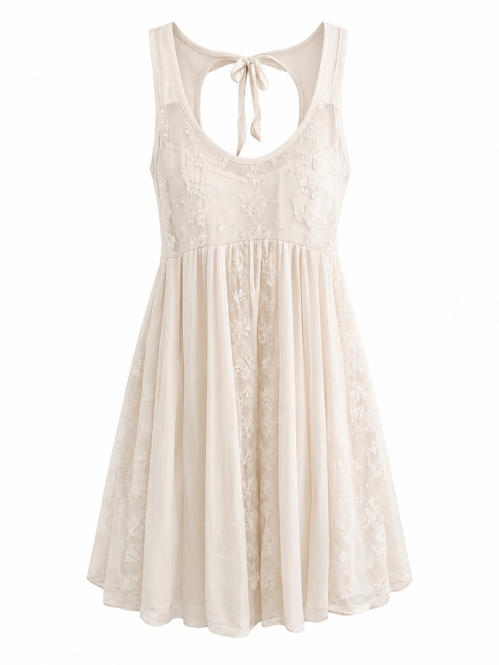 Abercrombie & Fitch cream lace swing dress, small